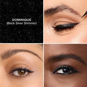Dominique Brilliant Eye Brightener Sparkling Liquid Eyeliner- black silver